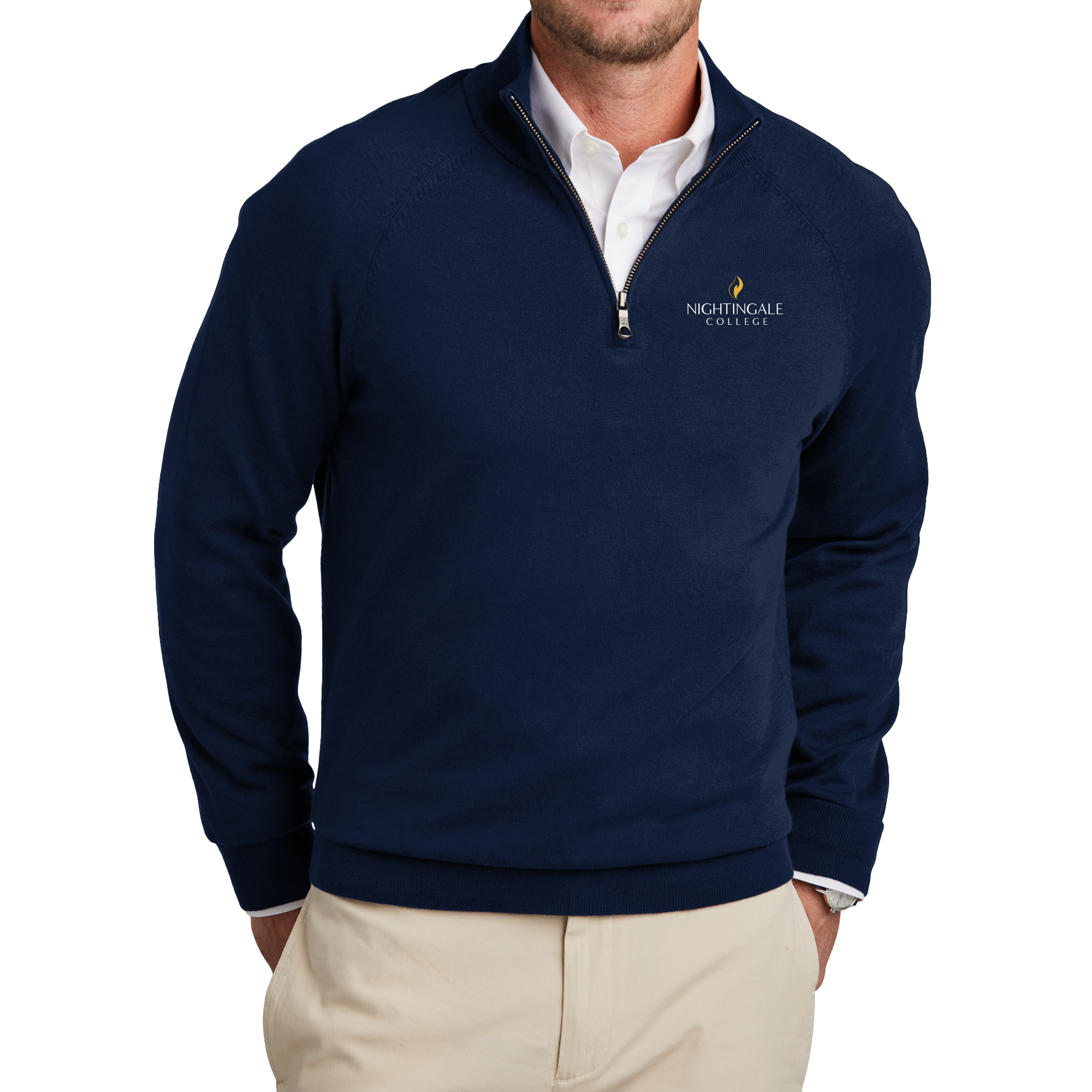 Brooks Brothers® Cotton Stretch 1/4-Zip Sweater