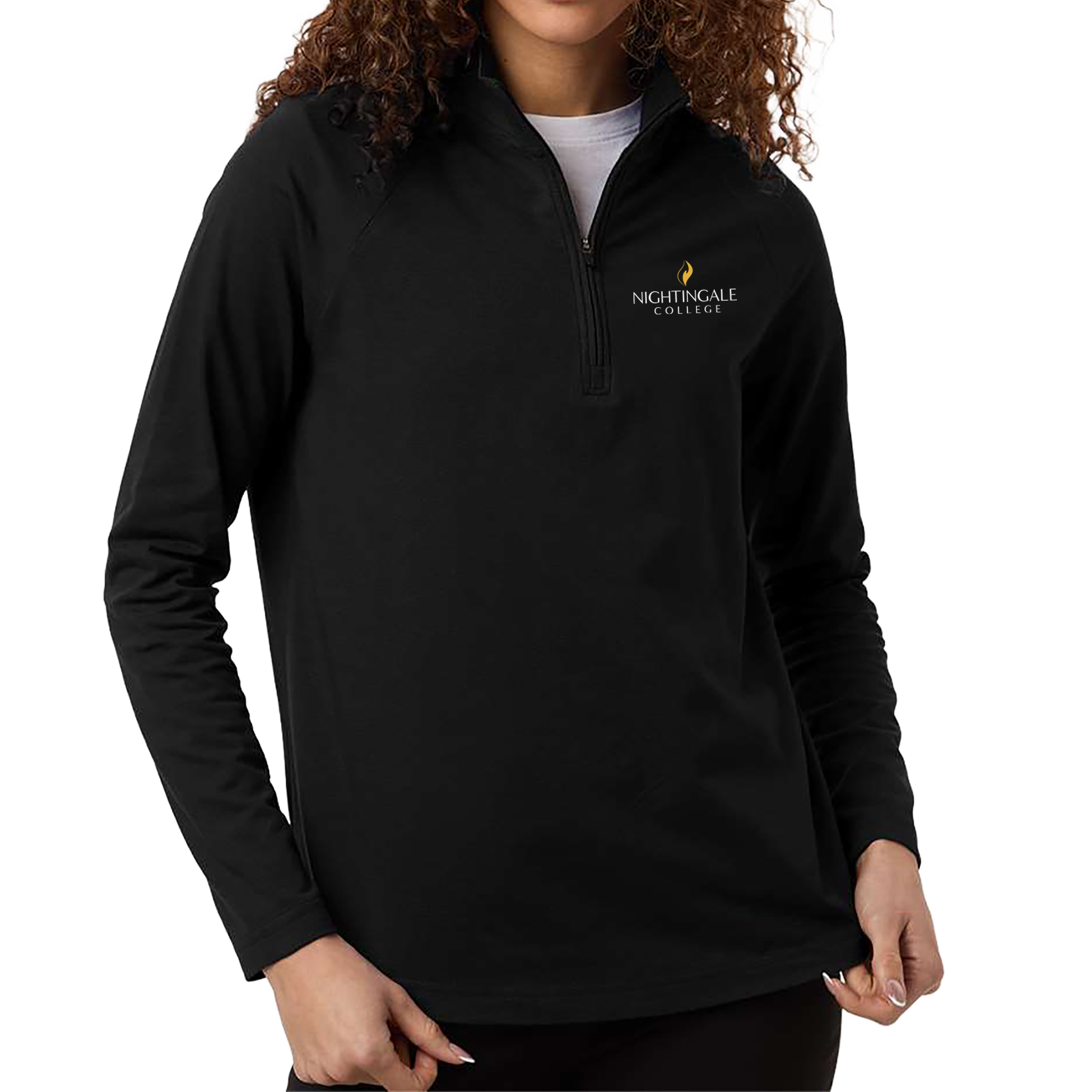 Devon & Jones Women's Seaton Pebble Textured Quarter-Zip Pullover - Milestone Market