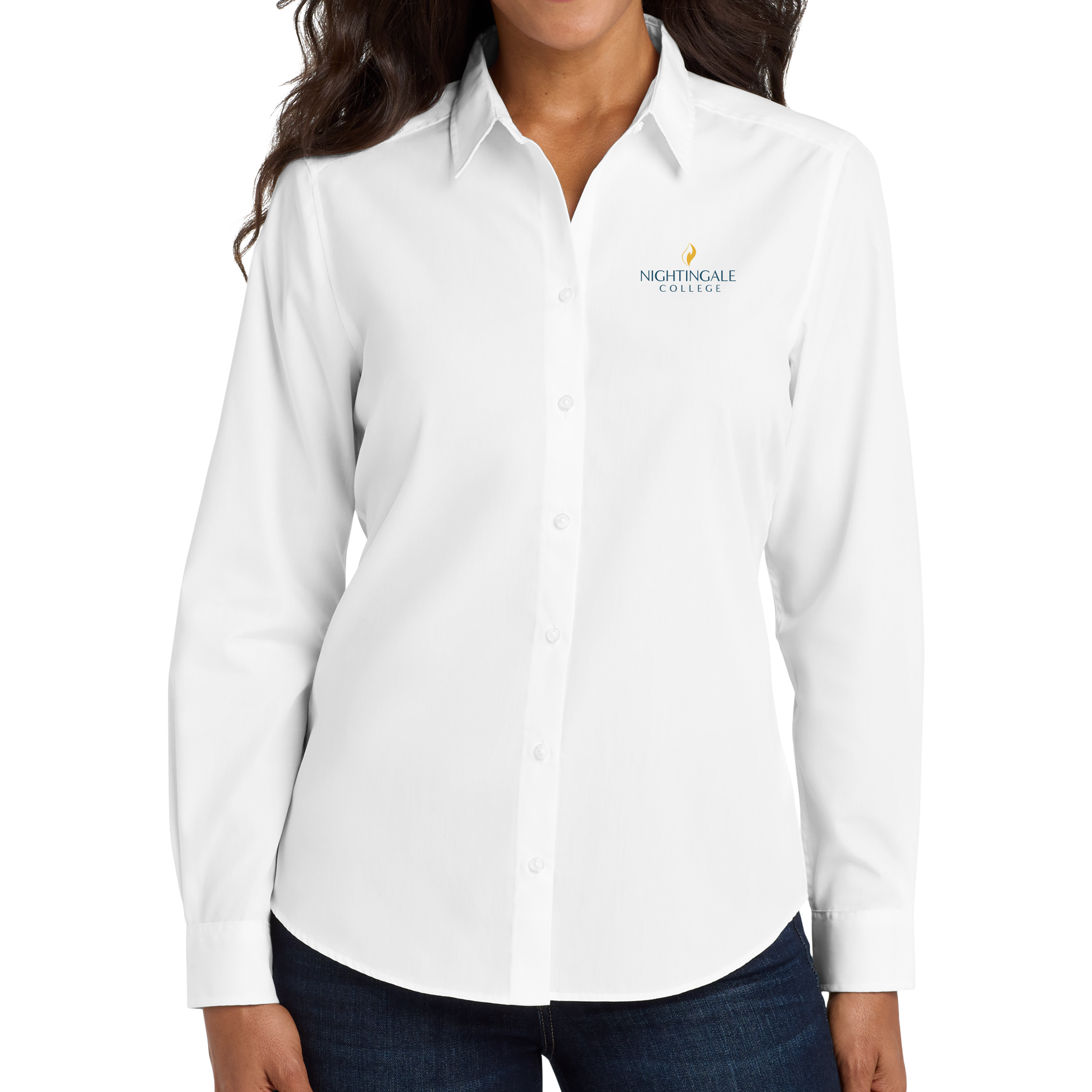 Port Authority® Women's Long Sleeve Carefree Poplin Shirt