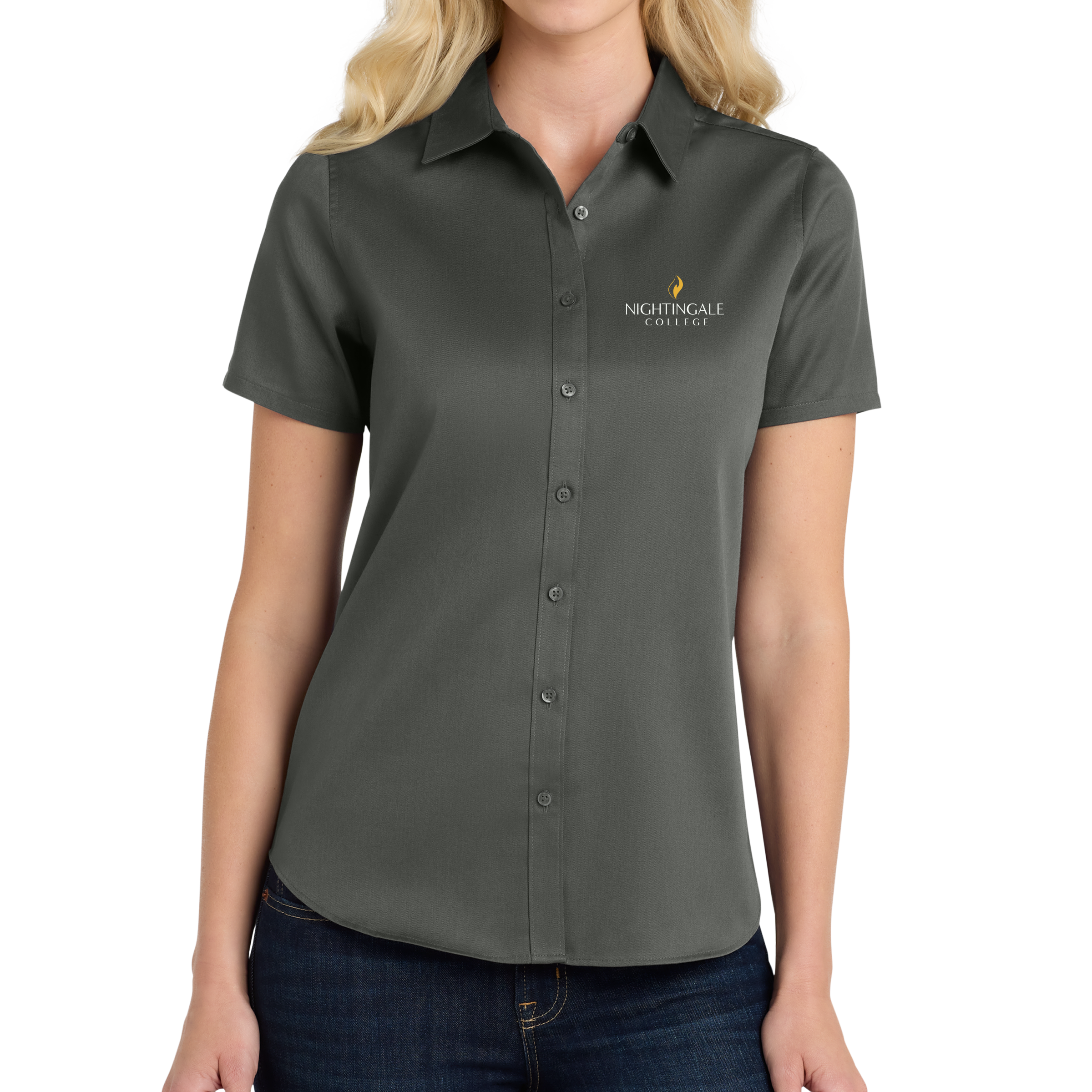 Port Authority® Women's Short Sleeve SuperPro React ™ Twill Shirt