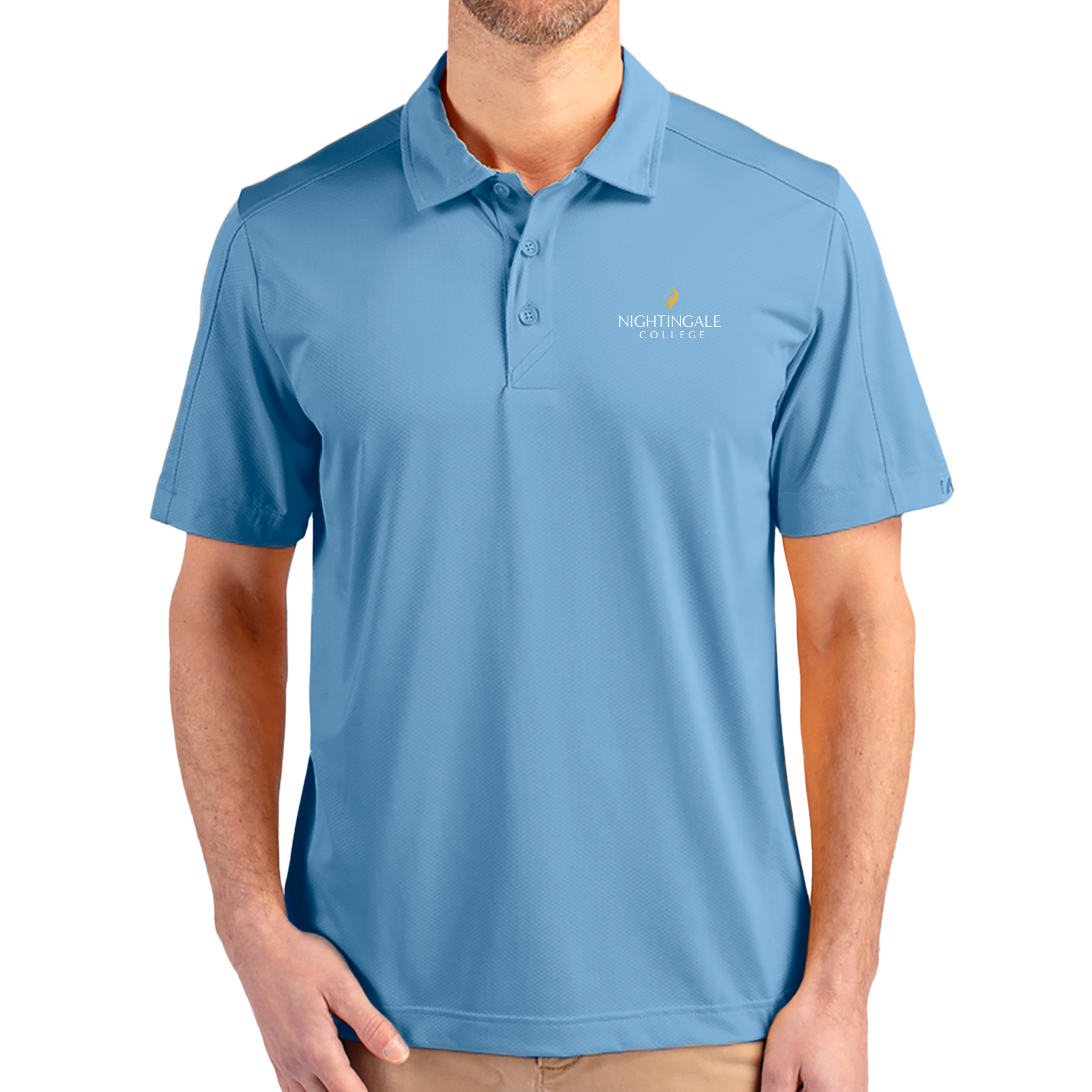 Cutter & Buck Prospect Eco Textured Stretch Recycled Mens Short Sleeve Polo