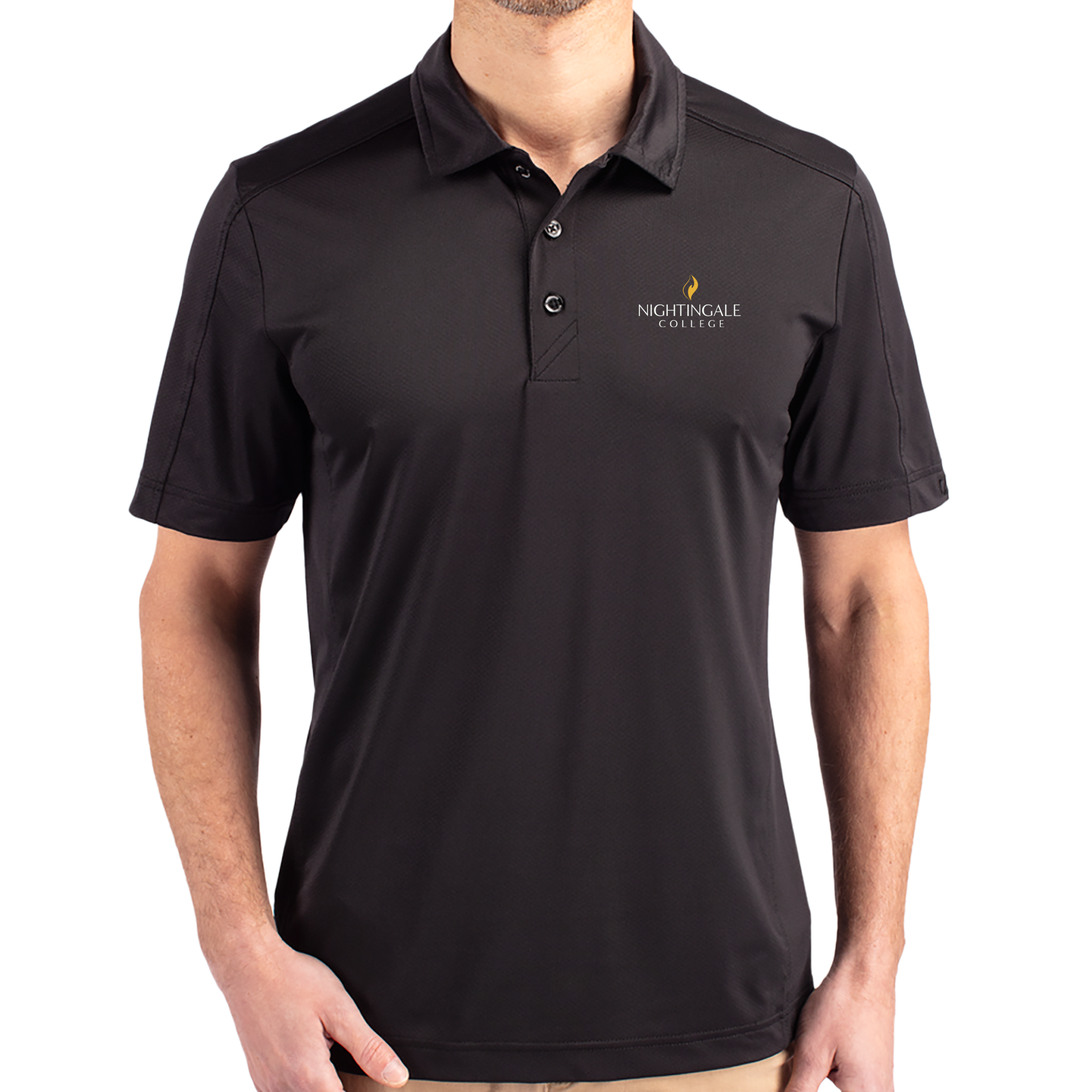 Cutter & Buck Prospect Eco Textured Stretch Recycled Mens Short Sleeve Polo