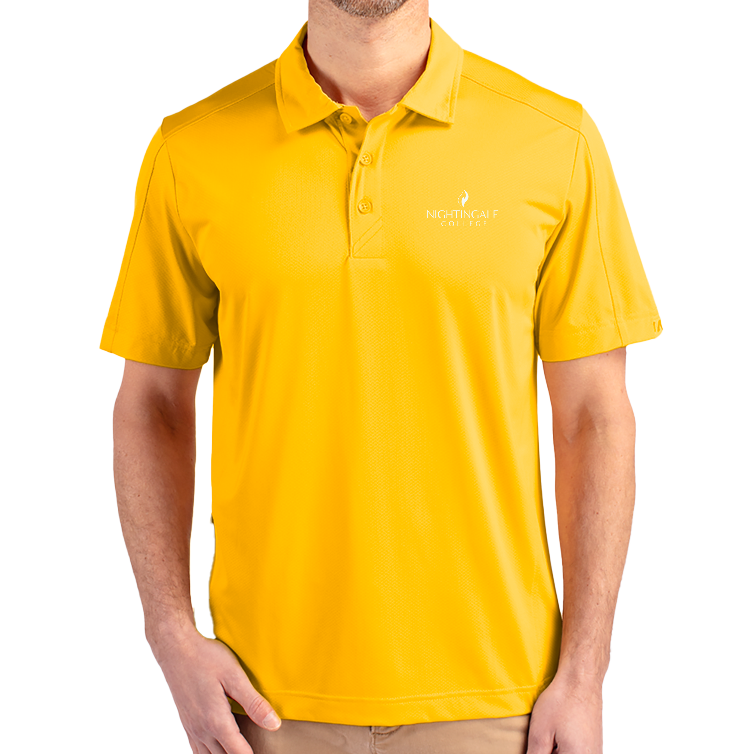 Cutter & Buck Prospect Eco Textured Stretch Recycled Mens Short Sleeve Polo