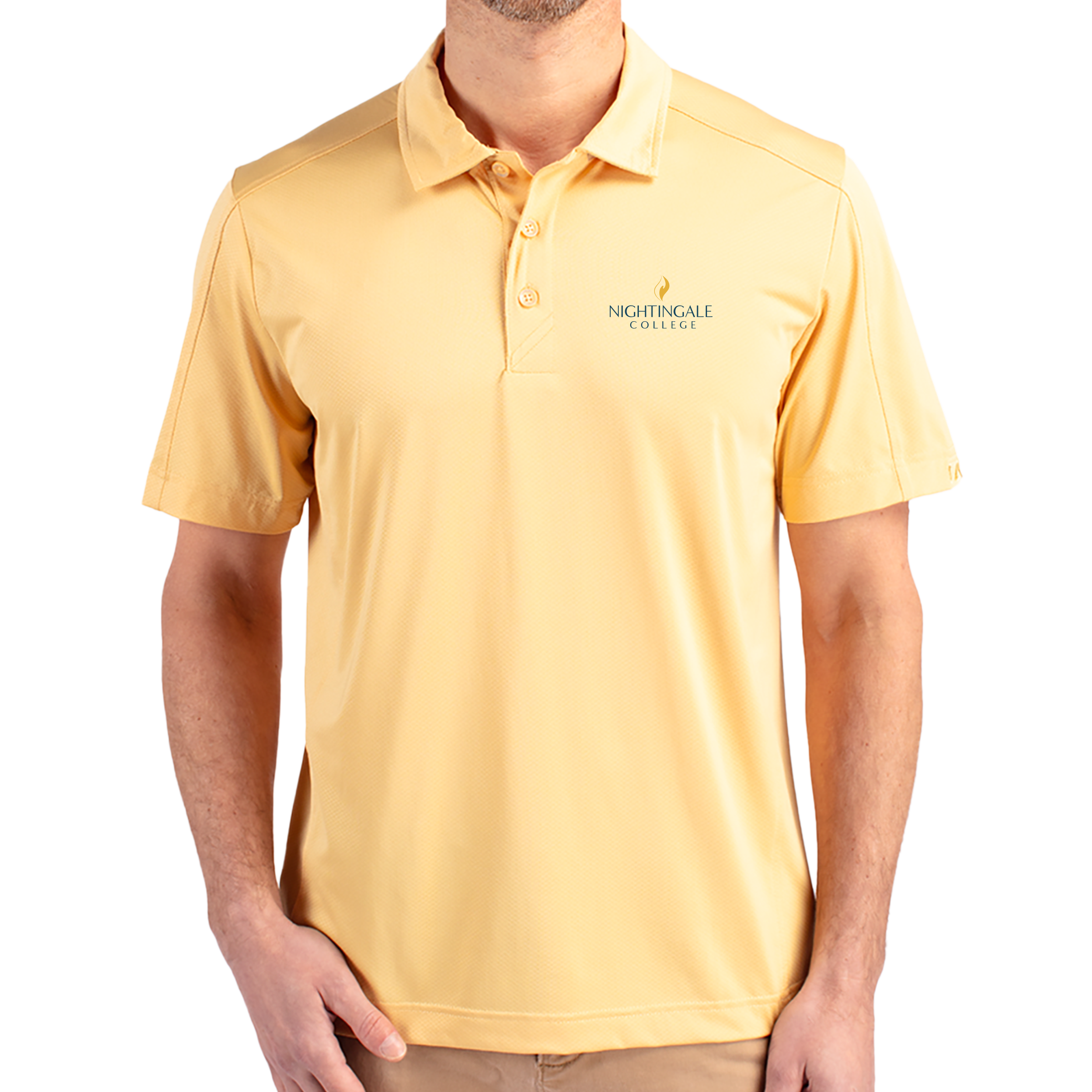 Cutter & Buck Prospect Eco Textured Stretch Recycled Mens Short Sleeve Polo