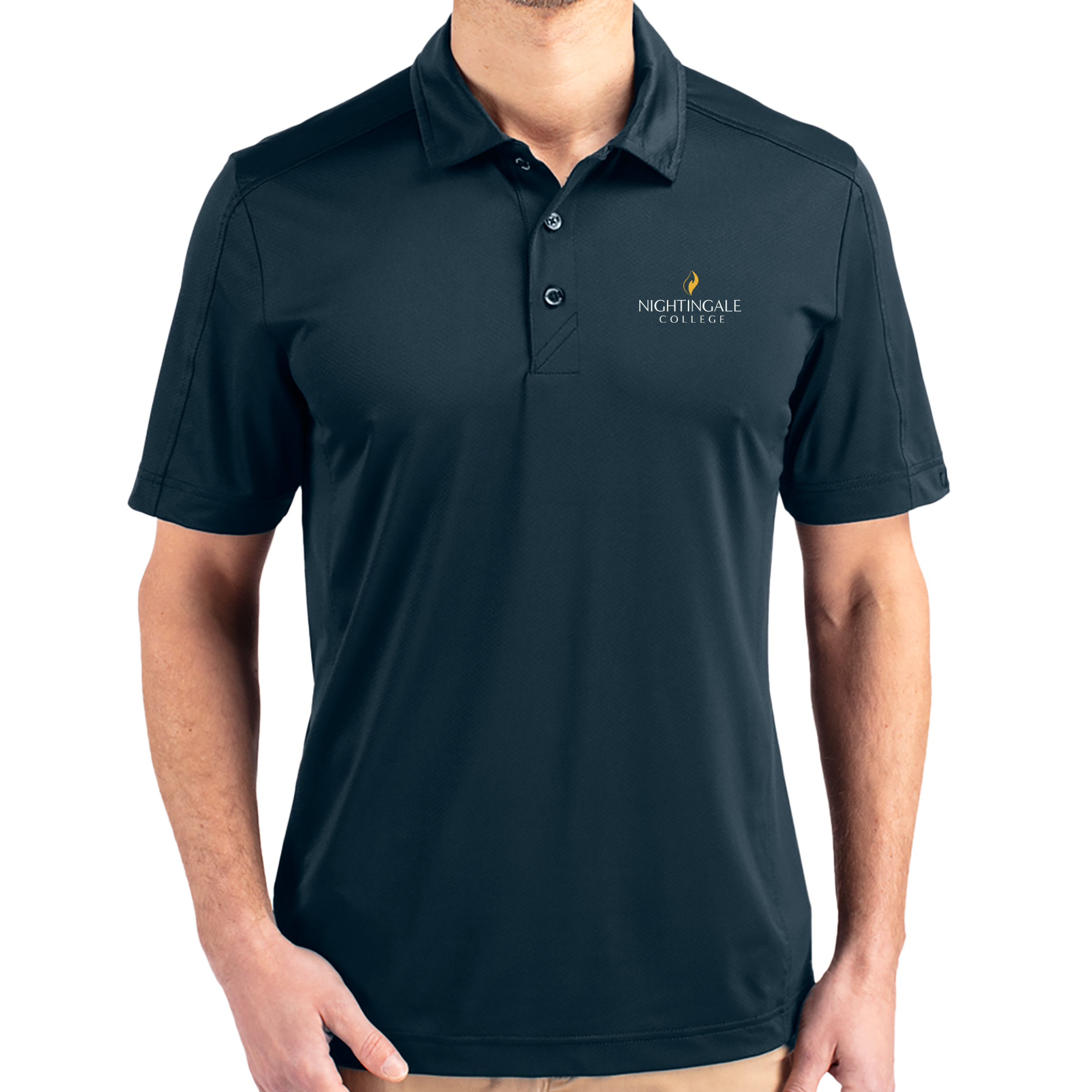 Cutter & Buck Prospect Eco Textured Stretch Recycled Mens Short Sleeve Polo