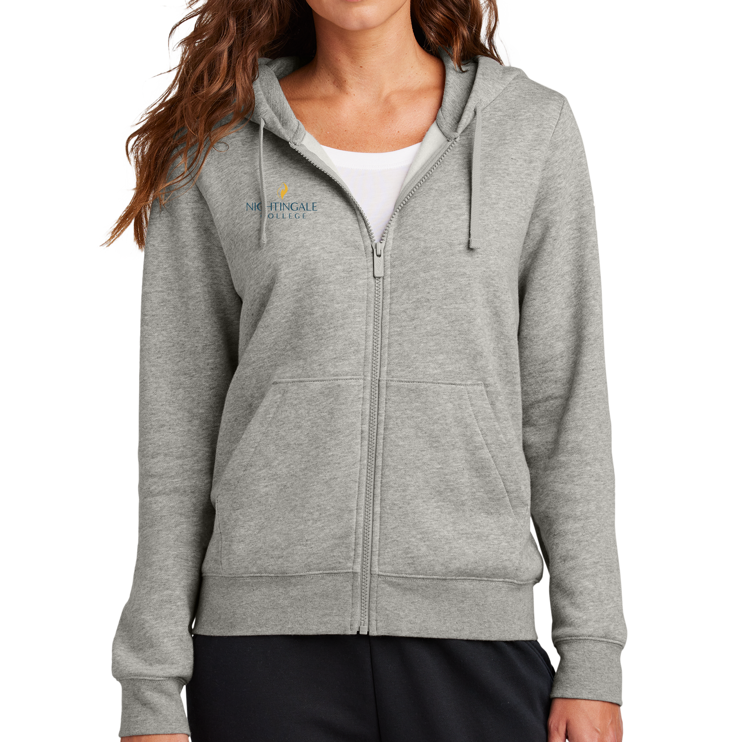 Nike Ladies Club Fleece Sleeve Swoosh Full-Zip Hoodie