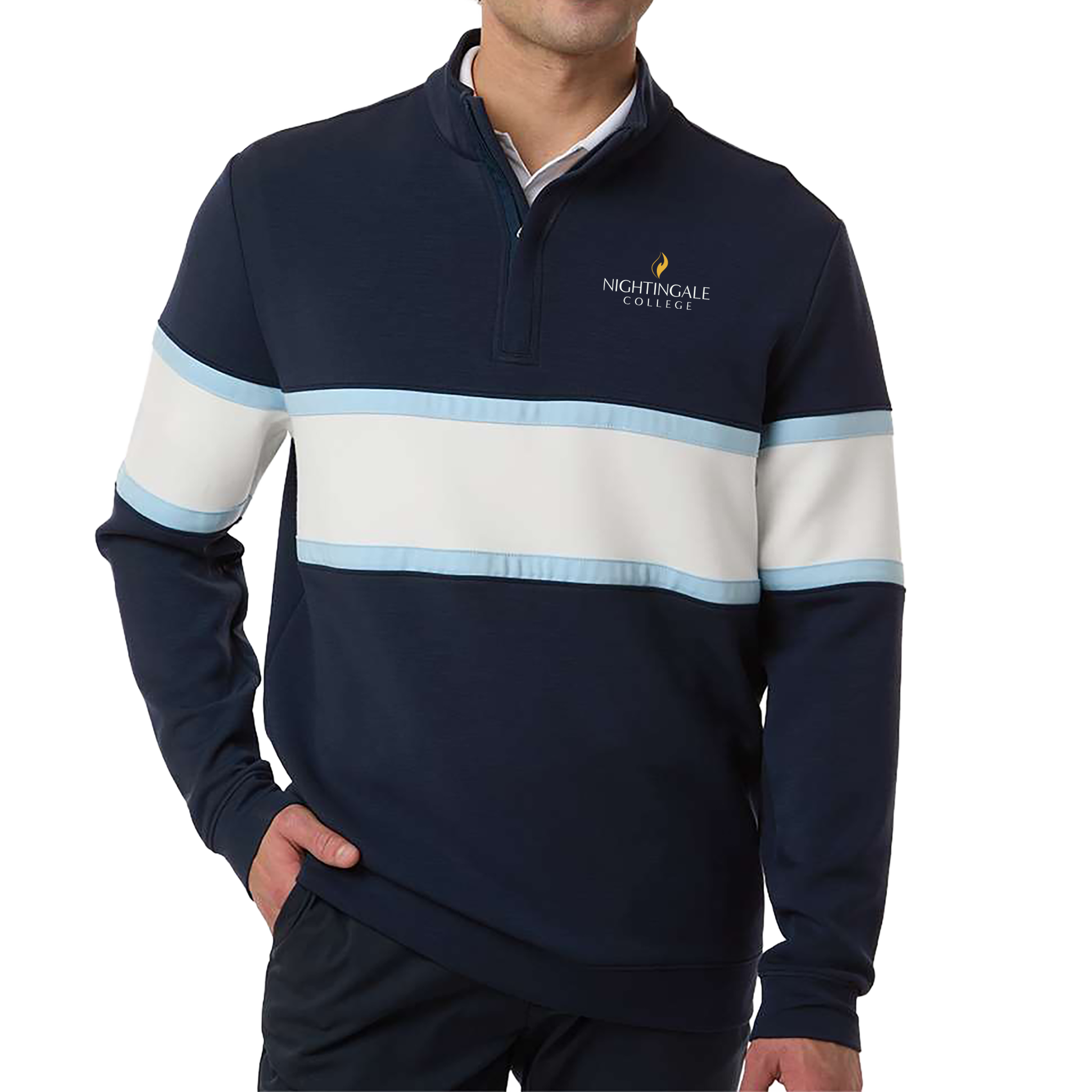 Swannies Men's Owen Quarter-Zip Colorblock Pullover - Milestone Market